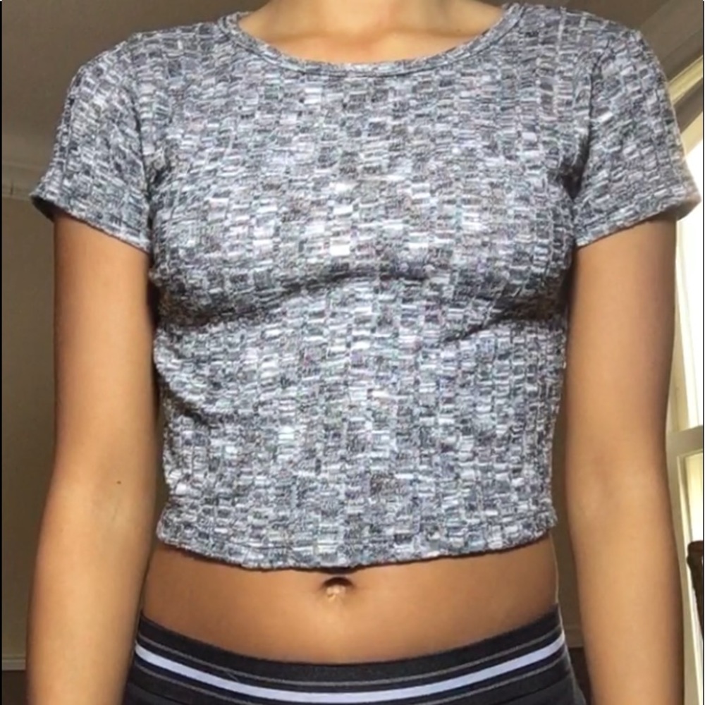Marl Gray crop top